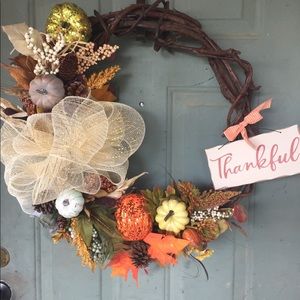 Thanksgiving grapevine wreath